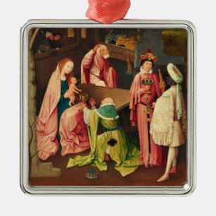 Ornamento De Metal Adoração dos Magos por Hieronymus Bosch
