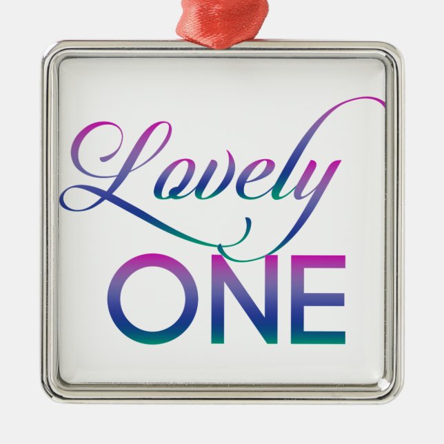 Ornamento De Metal Adorável (Frente)