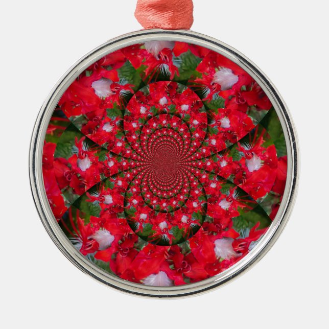 Ornamento De Metal Adorável Crimson Alienígena (Frente)