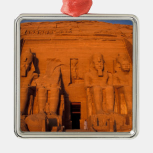 Ornamento De Metal AF, Egito, Abu Simbel. Fachada ao pôr do sol, Gran