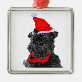 Ornamento De Metal Affenpinscher Natal