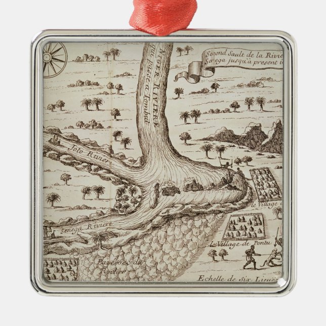 Ornamento De Metal Afluência do Niger (Frente)