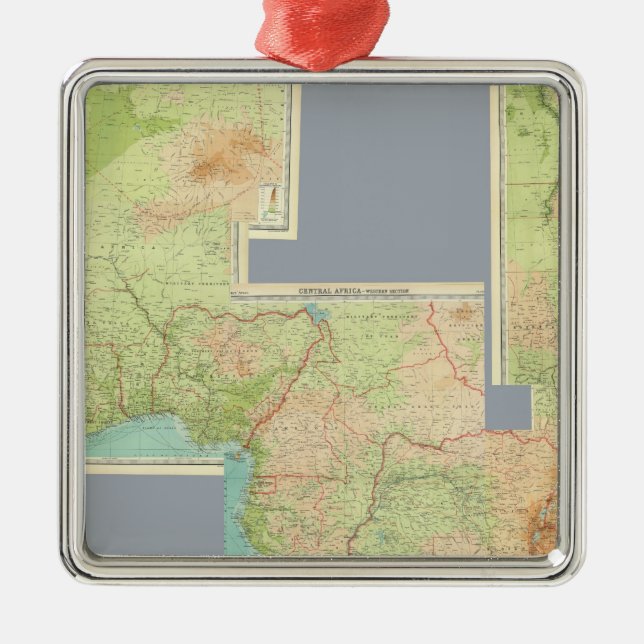 Ornamento De Metal África composta (Frente)