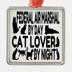 Ornamento De Metal Agente Federal do Ar Cat Lover