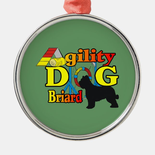 Ornamento De Metal Agilidade Briard (Frente)