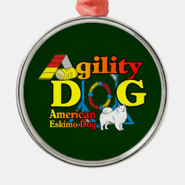 Ornamento De Metal Agilidade de Cão Eskimo Americano