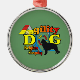 Ornamento De Metal Agilidade de Sheepdog Belga
