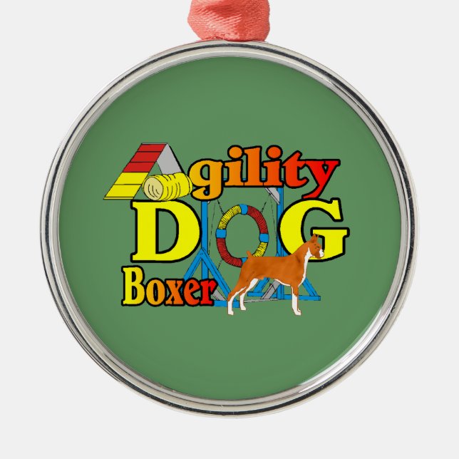 Ornamento De Metal Agilidade do Boxer (Frente)