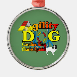Ornamento De Metal Agilidade do Cavalier King Charles Spaniel