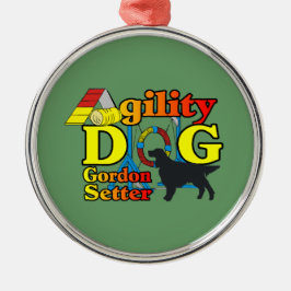 Ornamento De Metal Agilidade do Gordon Setter