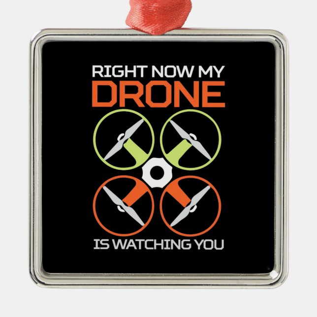 Ornamento De Metal Agora Meu Drone (Frente)