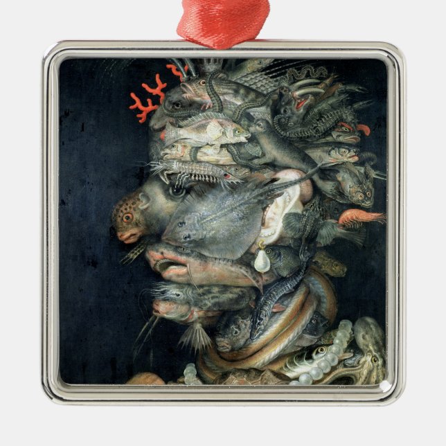 Ornamento De Metal Água, (Frente)