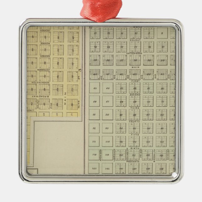 Ornamento De Metal Água fria, proteção, Avilla, Kansas (Frente)