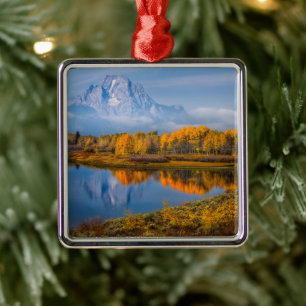 Ornamento De Metal Água Oxbow Bend Jackson Wyoming