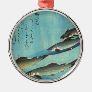 Ornamento De Metal Ai (Trout) - Impressão de Peixe Japonês de Hiroshi