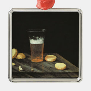 Ornamento De Metal Ainda vida com vidro de cerveja