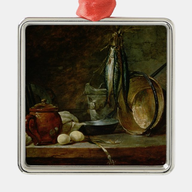 Ornamento De Metal Ainda vida: Menu do dia rápido, 1731 (Frente)