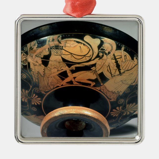 Ornamento De Metal Ajax, incitado sobre por Athena (Frente)