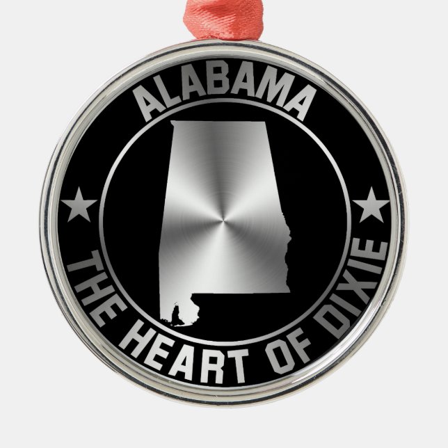 Ornamento De Metal Alabama Emblem (Frente)
