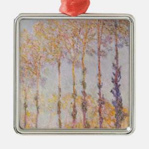 Ornamento De Metal Álamos de Claude Monet nos bancos do Epte