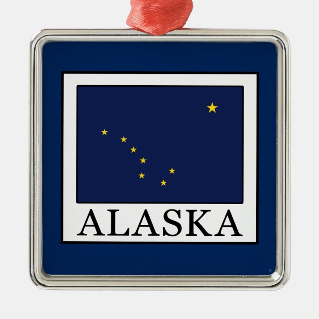 Ornamento De Metal Alaska (Frente)