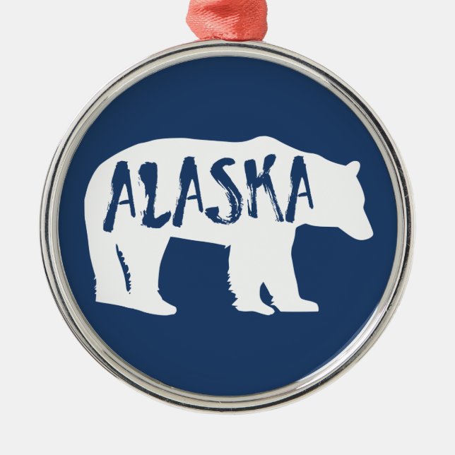 Ornamento De Metal Alaska Bear (Frente)