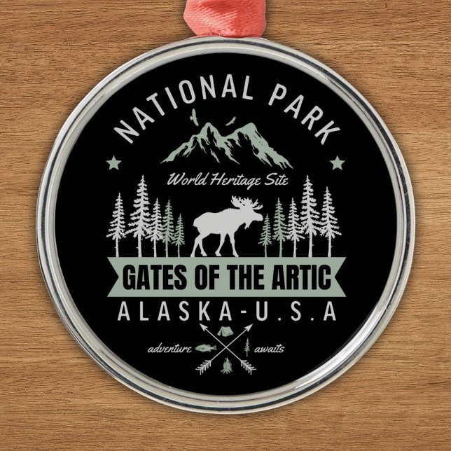 Ornamento De Metal Alaska Wildlife – Gates of the Arctic National par (Criador carregado)