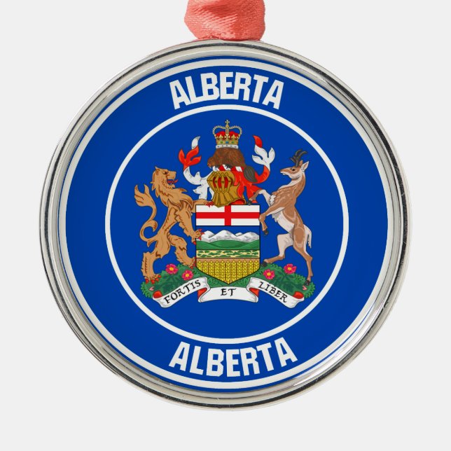 Ornamento De Metal Alberta Round Emblem (Frente)