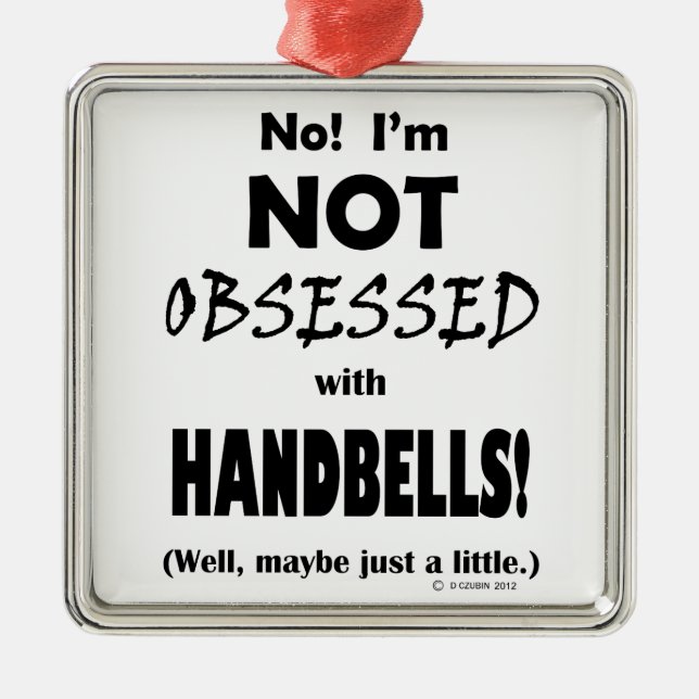 Ornamento De Metal Alças obcecadas (Frente)