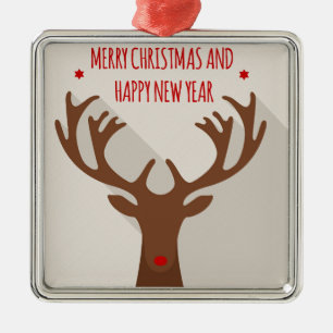 Ornamento De Metal Alces legal do quadril da rena do Natal modernos