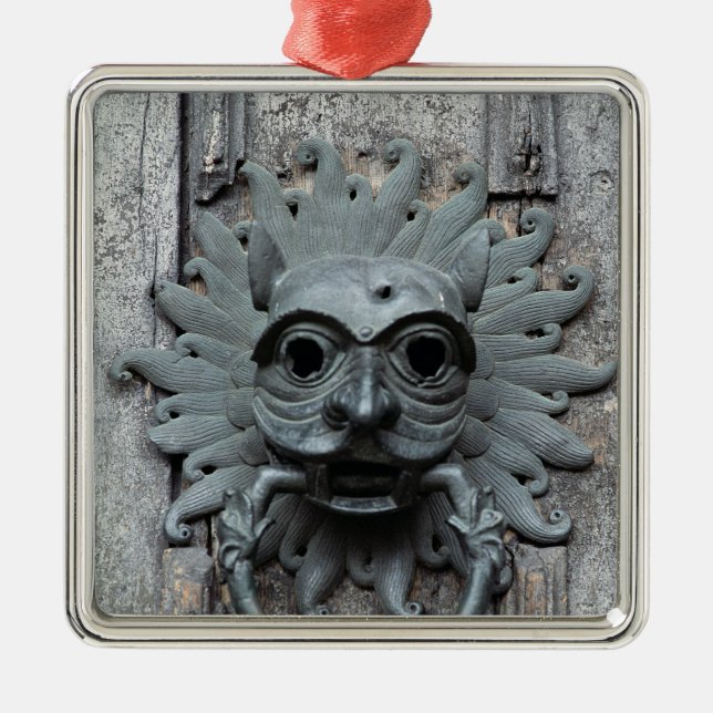 Ornamento De Metal Aldrava do santuário da catedral de Durham (Frente)