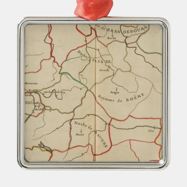 Ornamento De Metal Alemanha e Áustria (Frente)