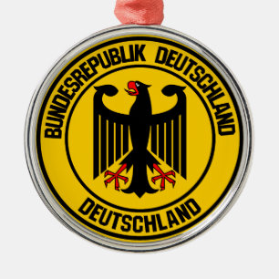 Ornamento De Metal Alemanha Round Emblem