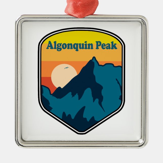 Ornamento De Metal Algonquin Peak Sunrise (Frente)