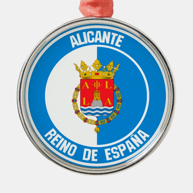 Ornamento De Metal Alicante Round Emblem (Frente)