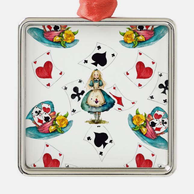 Ornamento De Metal Alice no País das Maravilhas (Frente)