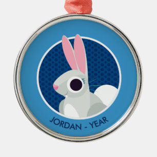 Ornamento De Metal Alice o coelho