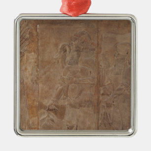 Ornamento De Metal Alivio que descreve Sargon II