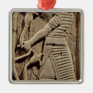 Ornamento De Metal Alivio que descreve um guerreiro
