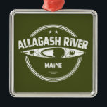 Ornamento De Metal Allagash River Maine Kayak<br><div class="desc">O rio Allagash é um afluente do Santo rio John,  com cerca de 65 milhas de extensão,  no norte Maine,  nos Estados Unidos.</div>