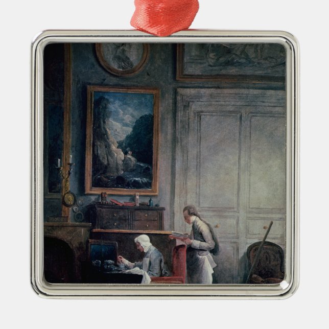 Ornamento De Metal Almoço da senhora Geoffrin (Frente)