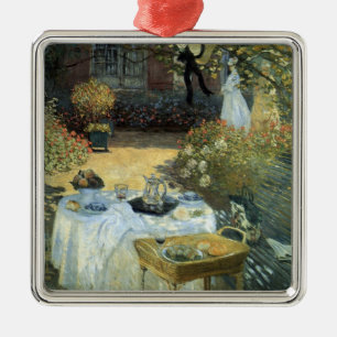 Ornamento De Metal Almoço por Claude Monet, impressionismo do vintag