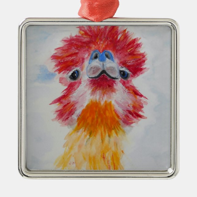 Ornamento De Metal Alpaca de Allie (Frente)