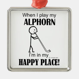 Ornamento De Metal Alphorn Happy Place