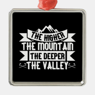 Ornamento De Metal Alpinismo - Quanto mais alto a montanha