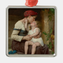 Ornamento De Metal Amando a Mãe com seu Filho Adorável (Perrault)