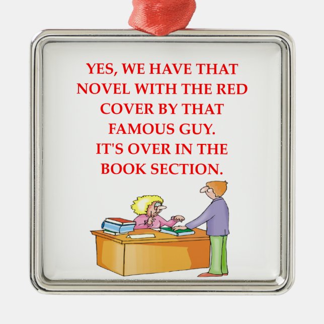 Ornamento De Metal amante de livro (Frente)