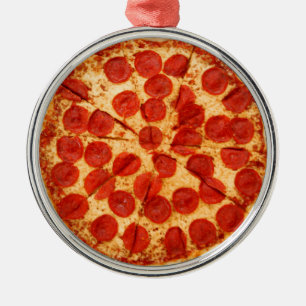 Ornamento De Metal amante de pizza clássica