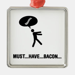 Ornamento De Metal Amante do bacon