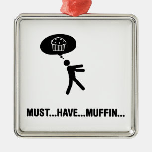 Ornamento De Metal Amante do muffin